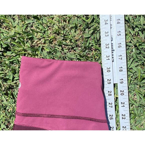 Lululemon Colour Me Ombre Crop Leggings Fuchsia Women’s Size 8 Burgundy Shades - Picture 9 of 11